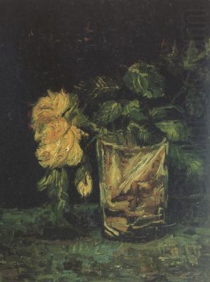 Vincent Van Gogh Glass with  Roses (nn04) china oil painting image